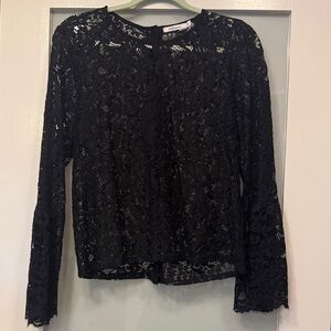 Reshare Elegant Black Lace Blouse S